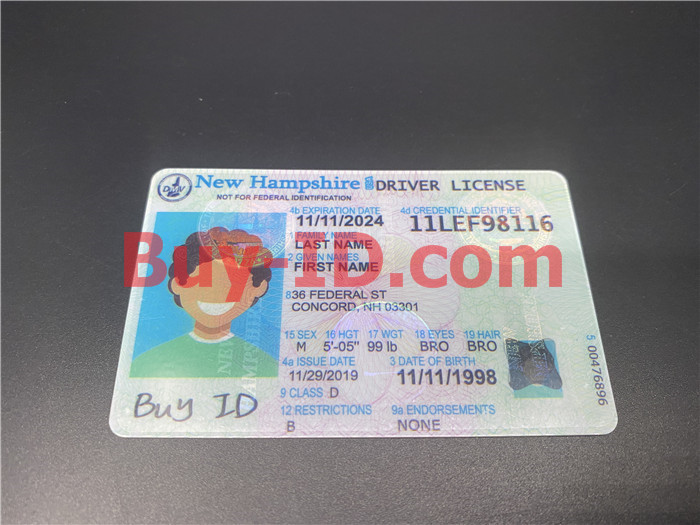 Fake New Hampshire State ID Card Novelty Fake ID