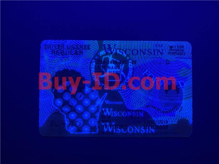 Wisconsin State ID Card scannable fake id fake driving license