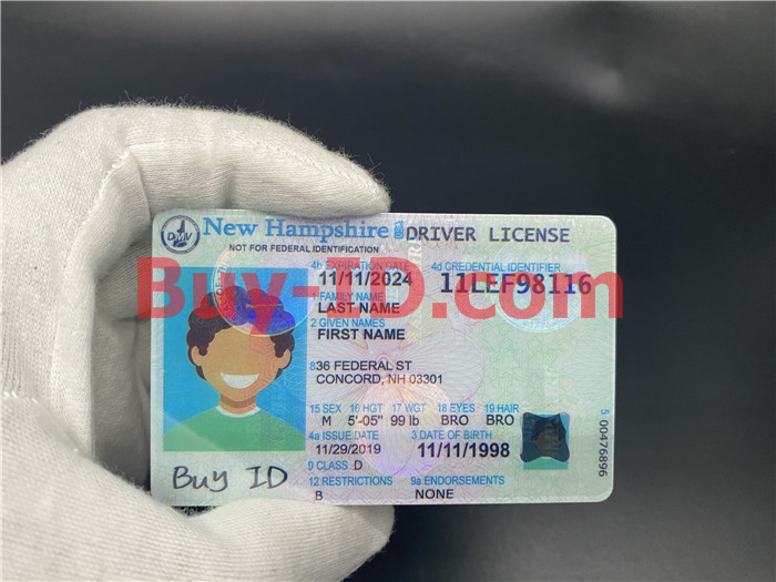 Fake New Hampshire State ID Card Novelty Fake ID