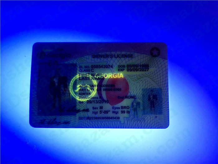 Premium Scannable Old Georgia State Fake ID Card UV Anti-Counterfeiting Layer