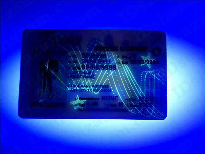 Premium Scannable Texas State Fake ID Card UV Anti-Counterfeiting Layer