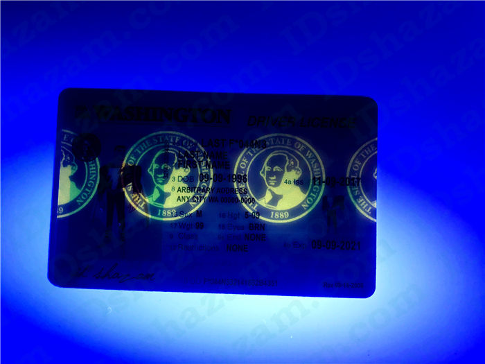 Premium Scannable Old Washington State Fake ID Card UV Anti-Counterfeiting Layer