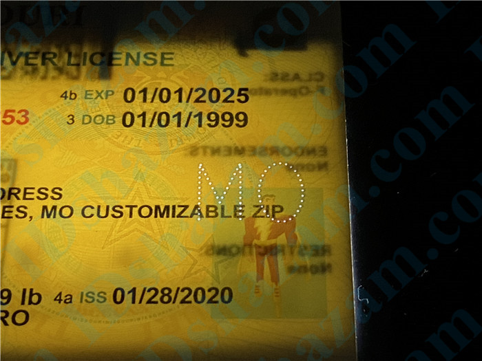 Premium Scannable Missouri State Fake ID Card Laser Micro-Perforation