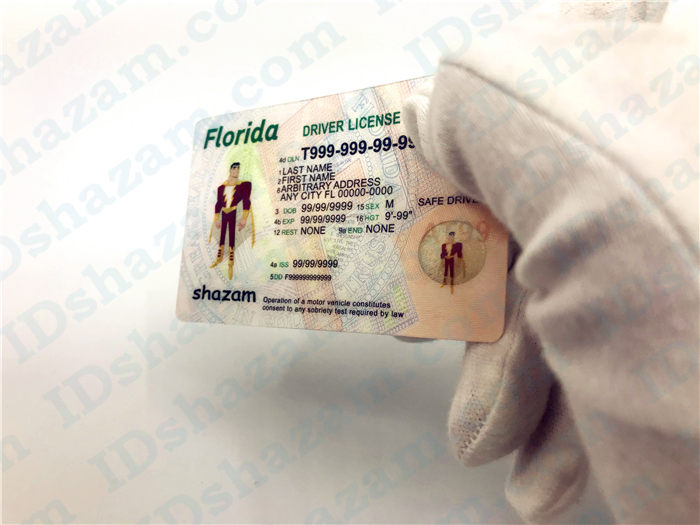 Premium Scannable Florida State Fake ID Card Handheld Display
