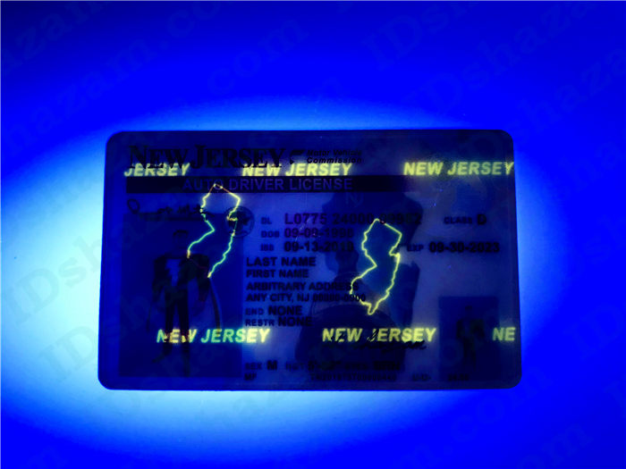 Premium Scannable New Jersey State Fake ID Card UV Anti-Counterfeiting Layer