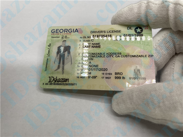Premium Scannable New Georgia State Fake ID Card Surface Engraving