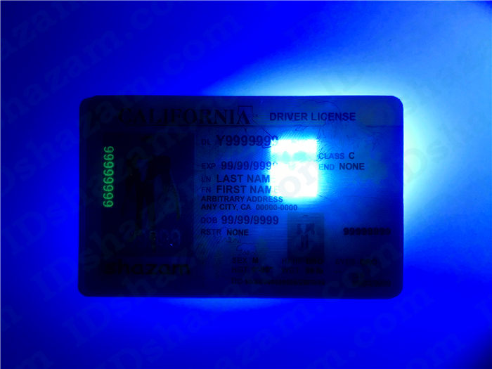 Premium Scannable Old California State Fake ID Card UV Anti-Counterfeiting Layer
