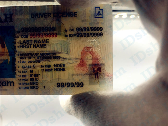 Premium Scannable Utah State Fake ID Card Laser Micro-Perforation