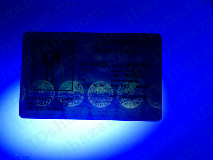 Premium Scannable Old Colorado State Fake ID Card UV Anti-Counterfeiting Layer