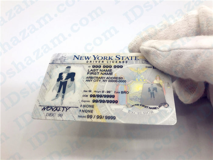 Premium Scannable New York State Fake ID Card Handheld Display