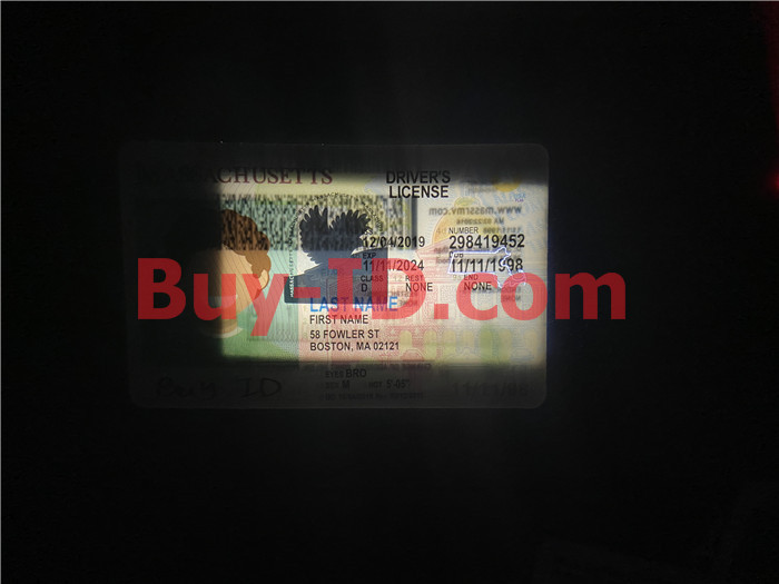Premium Scannable Massachusetts State Fake ID Card Laser Micro-Perforation
