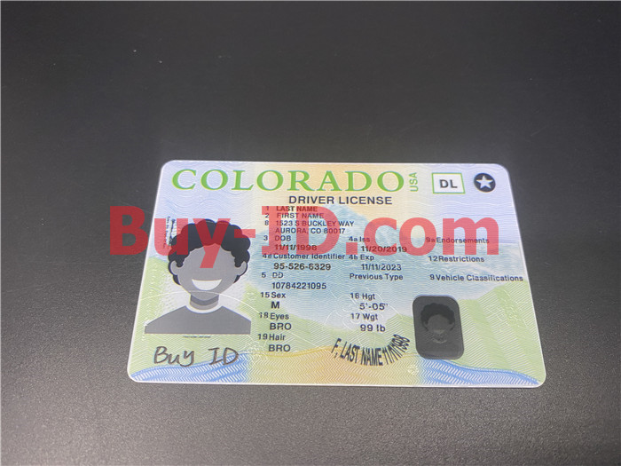Premium Scannable New Colorado State Fake ID Card Positive Display