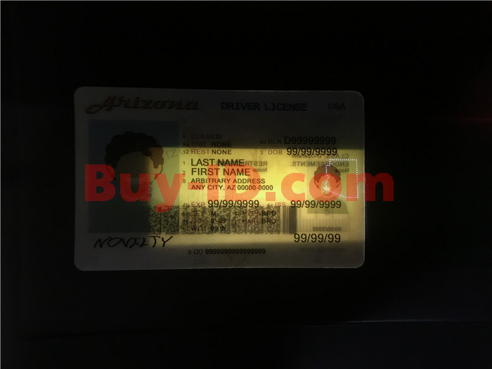 Premium Scannable Arizona State Fake ID Card Laser Micro-Perforation