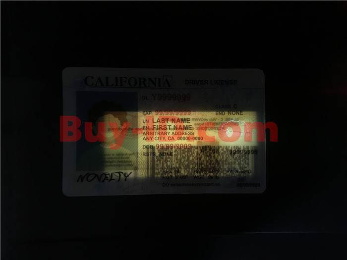 Premium Scannable Old California State Fake ID Card Laser Micro-Perforation