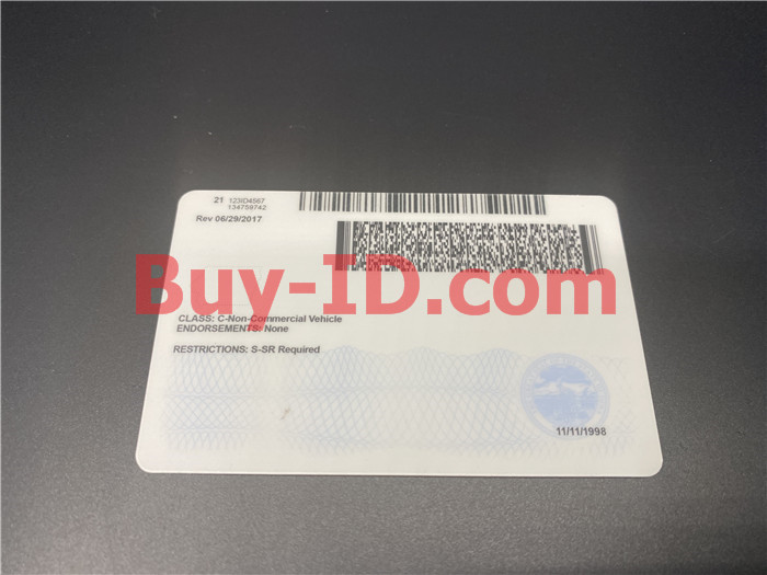 Premium Scannable Iowa State Fake ID Card Back Display