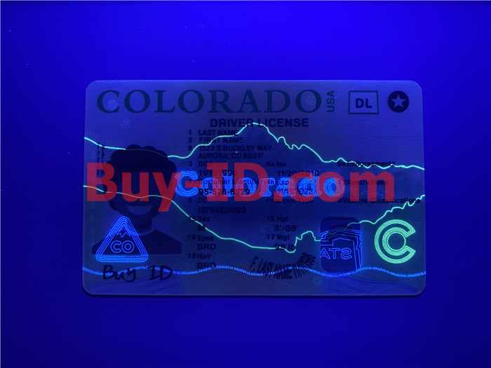 Premium Scannable New Colorado State Fake ID Card UV Anti-Counterfeiting Layer