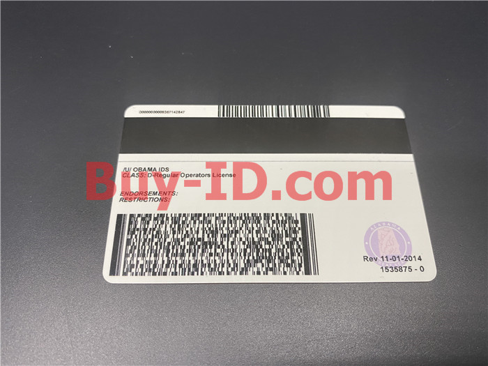 Premium Scannable Alabama State Fake ID Card Back Display