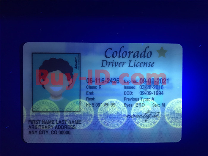 Premium Scannable Old Colorado State Fake ID Card UV Anti-Counterfeiting Layer