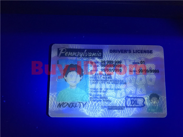 Premium Scannable Pennsylvania State Fake ID Card UV Anti-Counterfeiting Layer