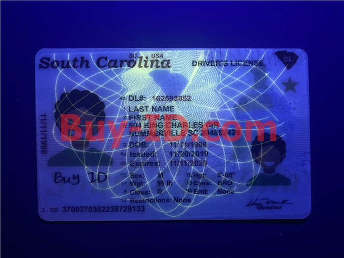 Premium Scannable New South Carolina State Fake ID Card UV Anti-Counterfeiting Layer