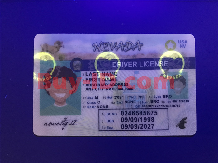 Premium Scannable Nevada State Fake ID Card UV Anti-Counterfeiting Layer
