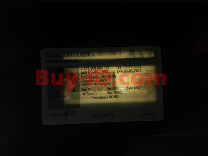 Premium Scannable Michigan State Fake ID Card Laser Micro-Perforation
