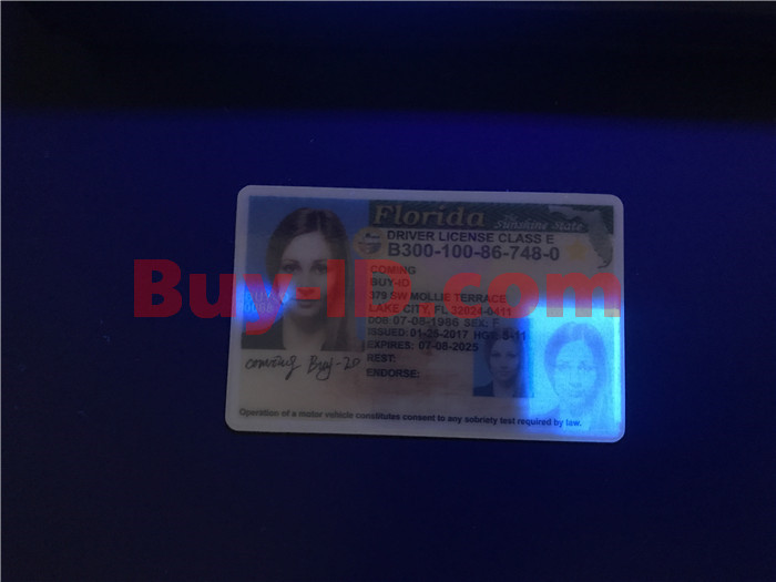 Premium Scannable Old Florida State Fake ID Card UV Anti-Counterfeiting Layer