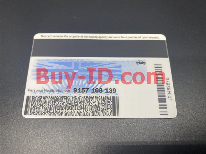 Premium Scannable Canada British Columbia Fake ID Card Back Display