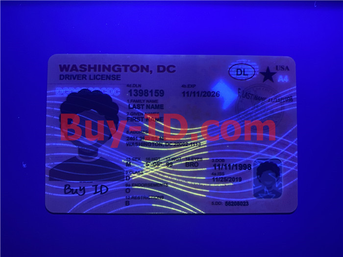 Scannable Washington DC State Fake ID Card | Fake ID Maker - Buy-ID.com